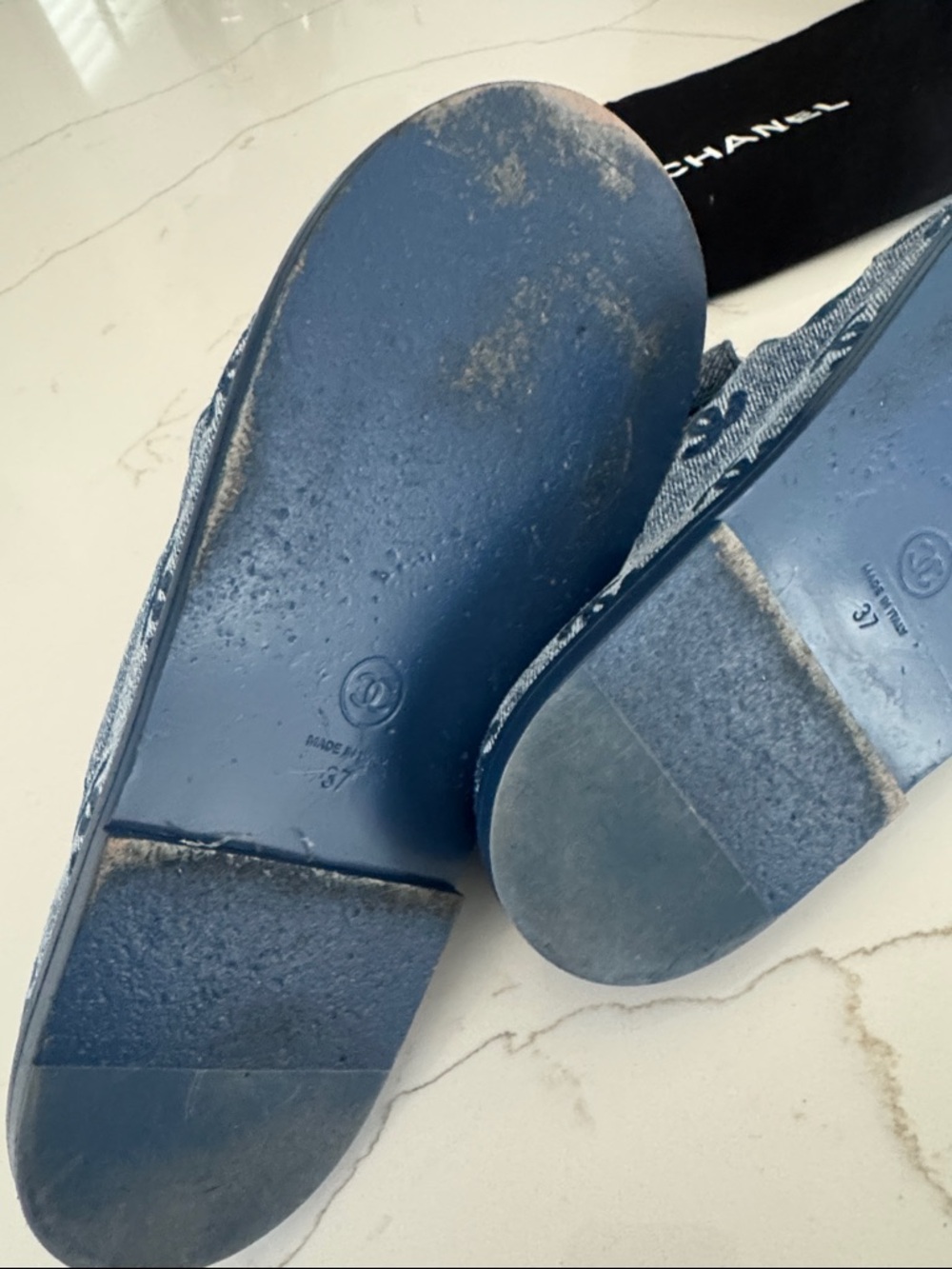 CHANEL Denim Dad Slides (Mule) - Blue SZ 37 from 25P Collection (Full Set) - Picture 10 of 12